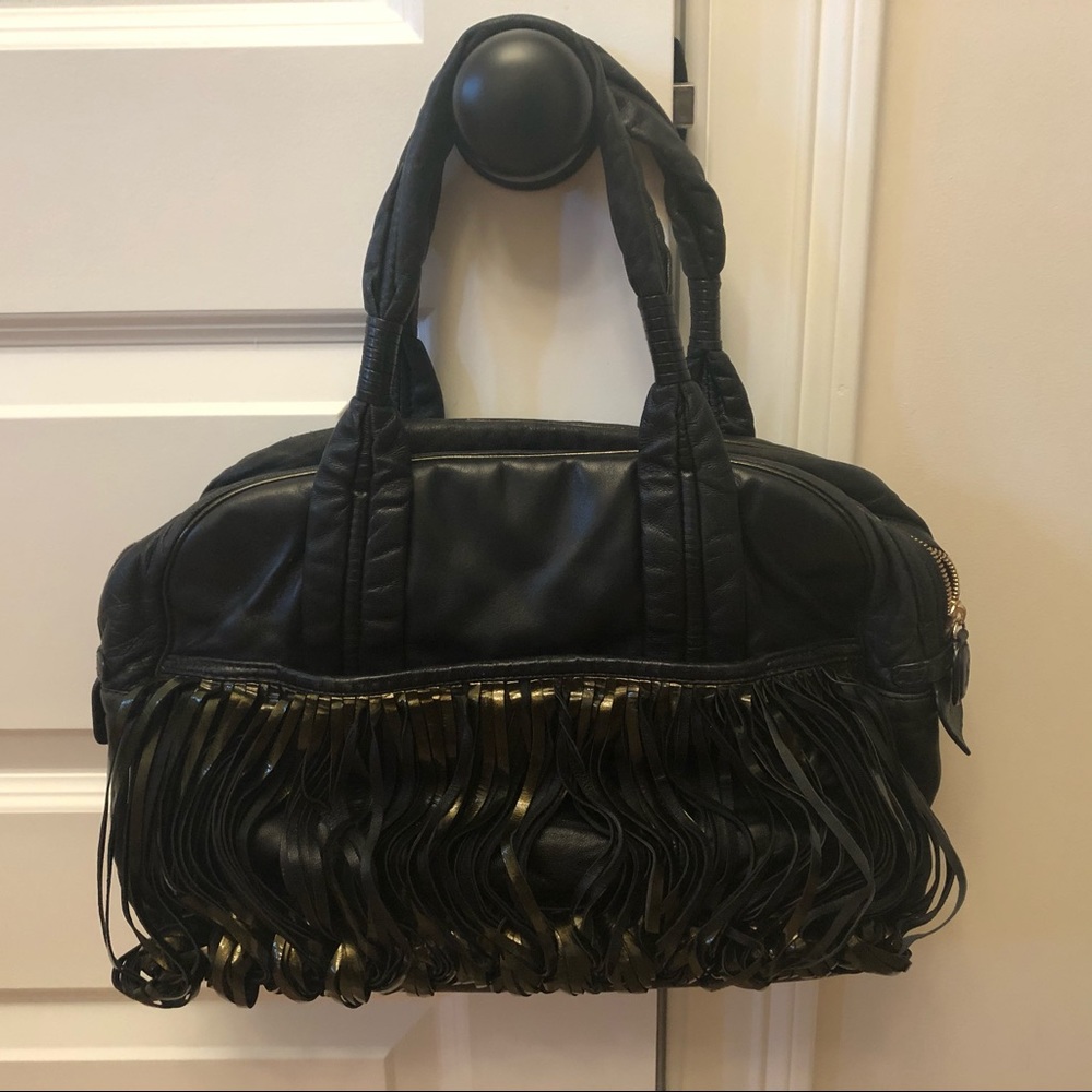 Katherine Kwei Signature Loop Leather Handbag - Picture 4 of 14